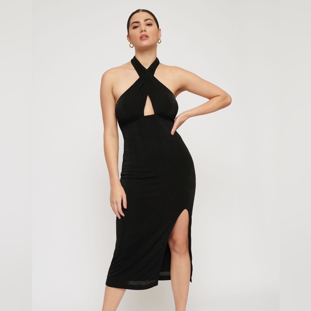 Dynamite Robe Crossfront Halter Dress NWT